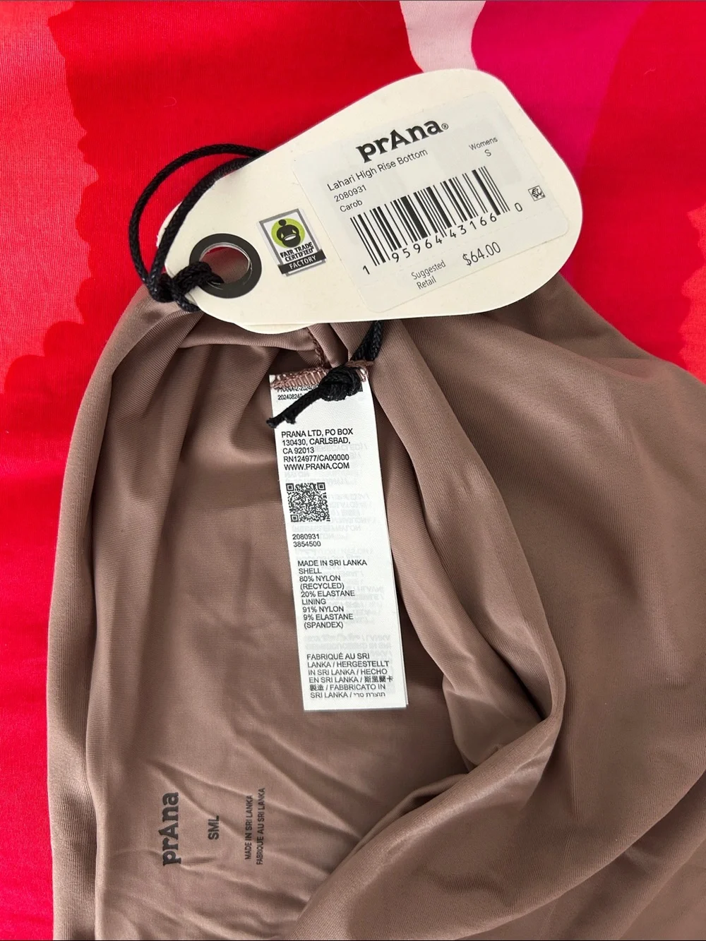 Prana High-Waist Bikini Bottom in Taupe Sm
